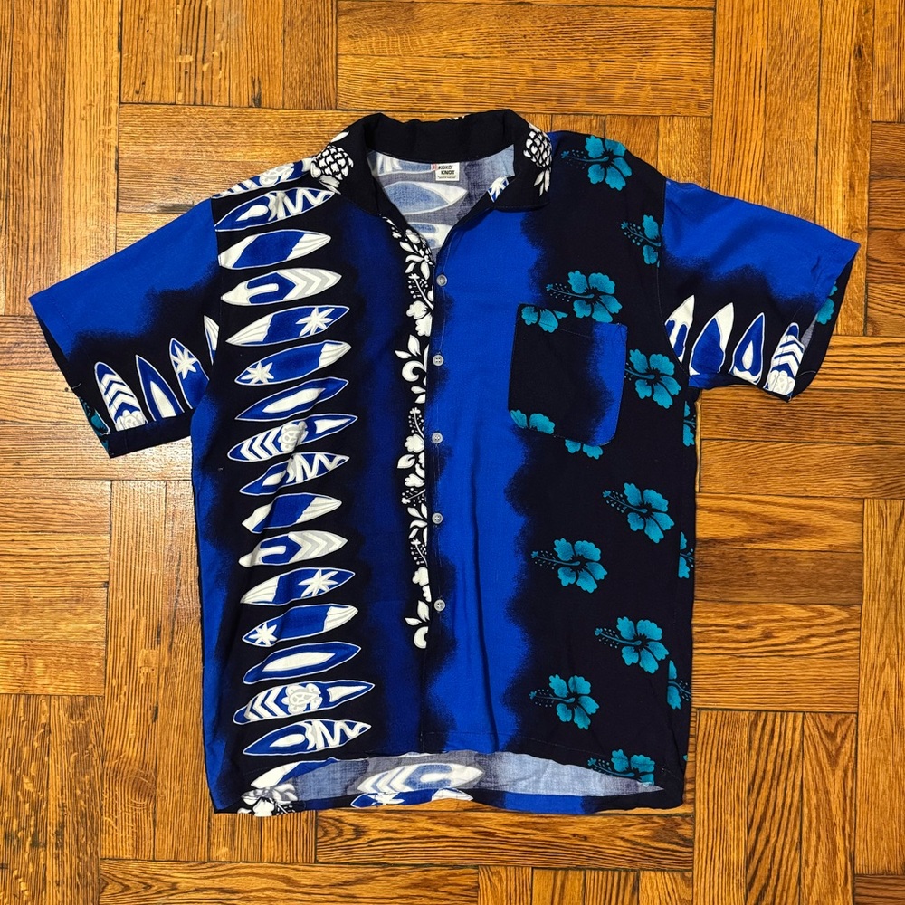 Koko Knot Mixed Print Short Sleeve Hawaiian Shirt size medium